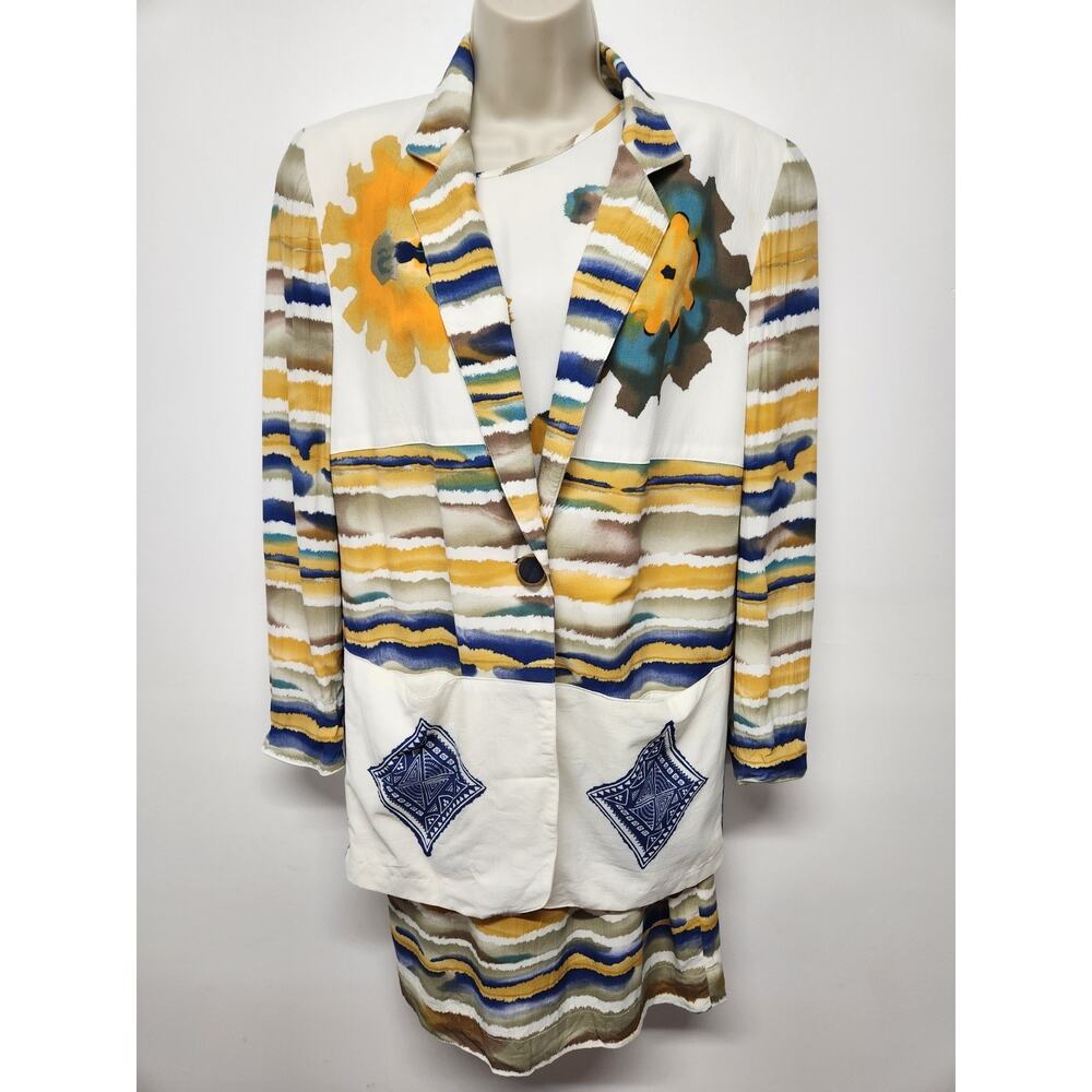 Vintage Platinum By Dorothy Schoelen Blazer/Top/Shorts/Skirt Set, Size S/M Multi - Picture 2 of 15